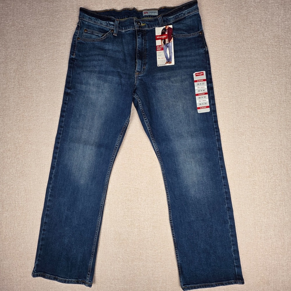 Wrangler Relaxed Boot Men's Jeans 36x30 Blue Rodeo Ranch Hand Western Wear NWT - Picture 3 of 16
